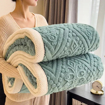 Reversible Sherpa Fleece Blanket – Double-Sided Plush Throw for Couch, Bed & Year-Round Comfort