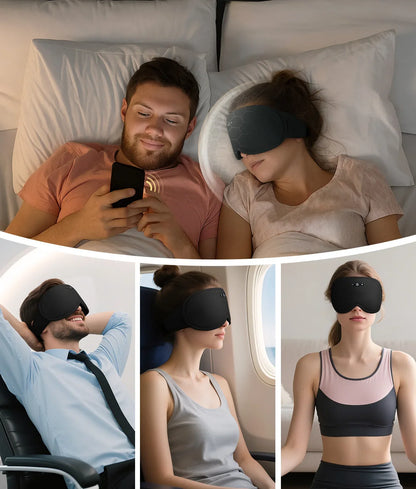Serenity Collection | Bluetooth 5.4 3D Sleep Eye Mask with Zero Side Pressure | Breathable & Light Blocking for Restful Sleep