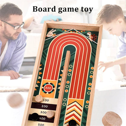 Wooden Tabletop Flick Chip Game for Kids Adults Family Game Night Fun Skill Strategy Party Board Game