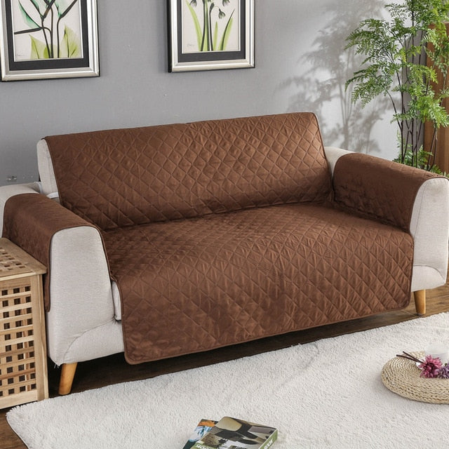 Quilted Furniture Throw Protector with Anti-Slip Backing for Couches and Sofas – Water-Resistant Padded Slipcover for Pet Owners, Living Roo
