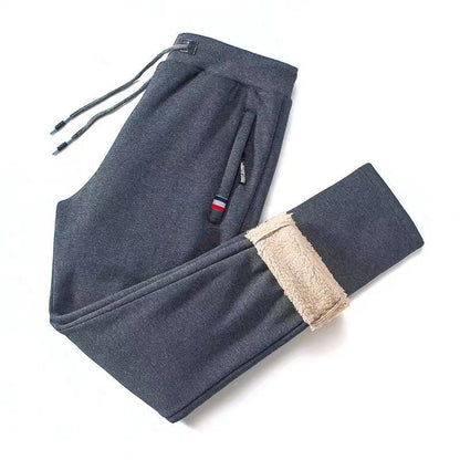 Men's Thermal Fleece-Lined Joggers Winter Sweatpants with Drawstring Elastic Waist for Cold Weather Outdoor Sports Casual Wear