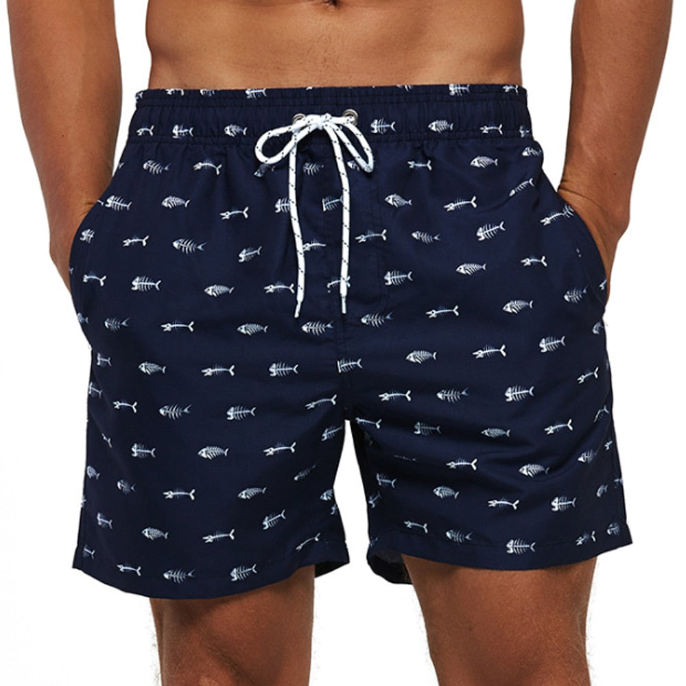 Men's Quick-Dry Swim Trunks with Drawstring, Lightweight Mesh-Lined Boardshorts for Beach & Pool