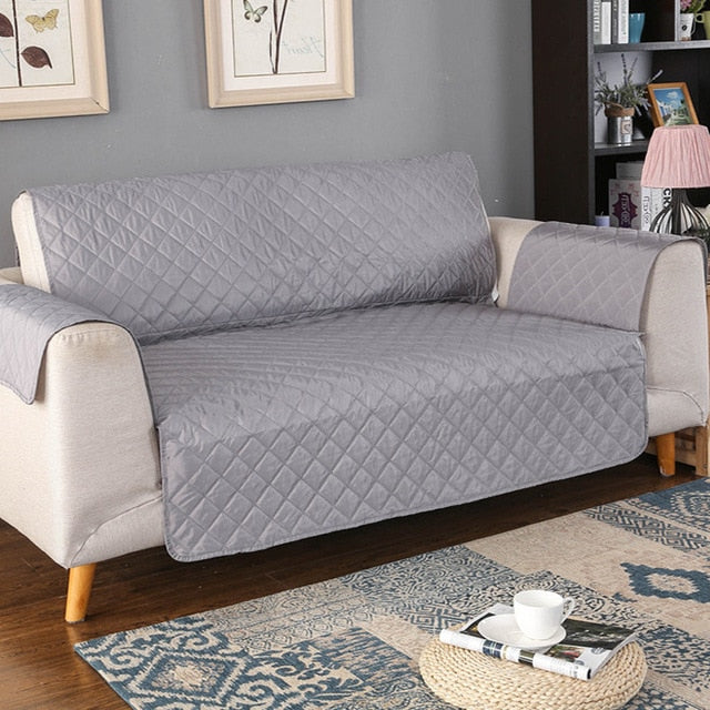 Quilted Furniture Throw Protector with Anti-Slip Backing for Couches and Sofas – Water-Resistant Padded Slipcover for Pet Owners, Living Roo