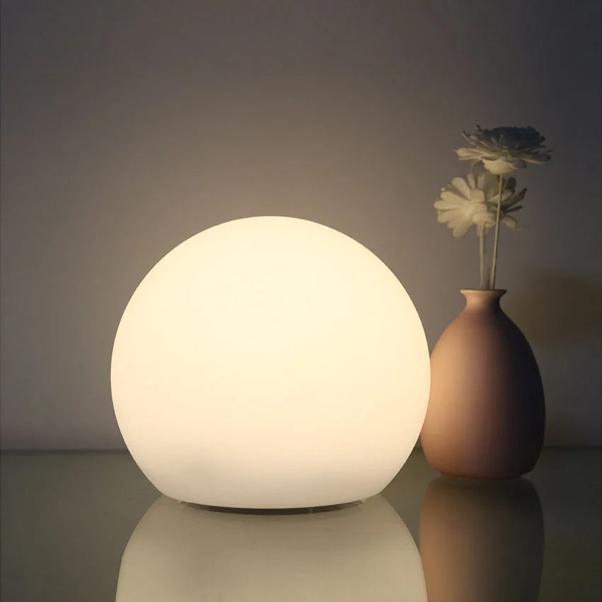 Cordless LED Sphere Accent Light with Remote Control 16 Colors Dimmable Rechargeable Globe Lamp for Nightstand Patio Deck Garden Party Decor