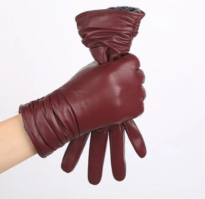 LuxLeather | Women's Leather Gloves with Soft Wool Lining | Stylish Warmth for Winter