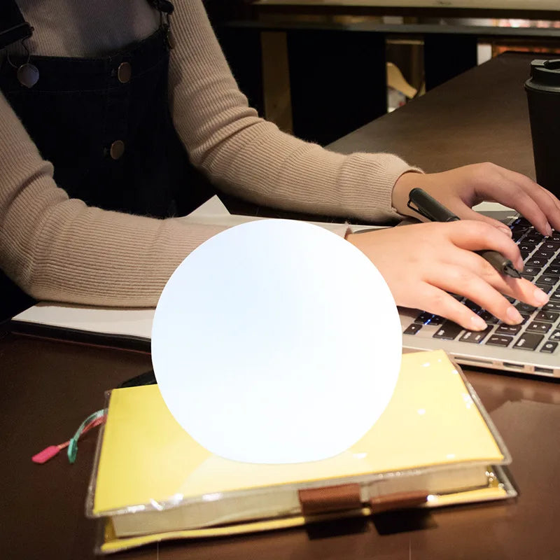 Rechargeable Color-Changing Sphere Accent Light with Remote | Cordless LED Orb for Bedroom, Living Room & Desk | 16-Color USB Table Lamp