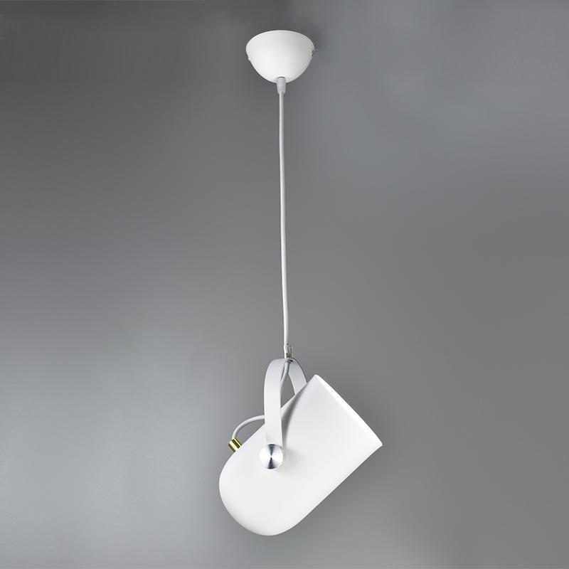 Adjustable Metal Drop Ceiling Fixture E27 Socket Warm Glow Tilting Shade Over Island Counter Dinette Task Modern Minimal Scandinavian Style