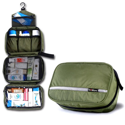 Large Water-Resistant Toiletry Bag for Travel – Spacious Organizer Pouch for Men & Women with Handle & Zippered Compartments for Gym