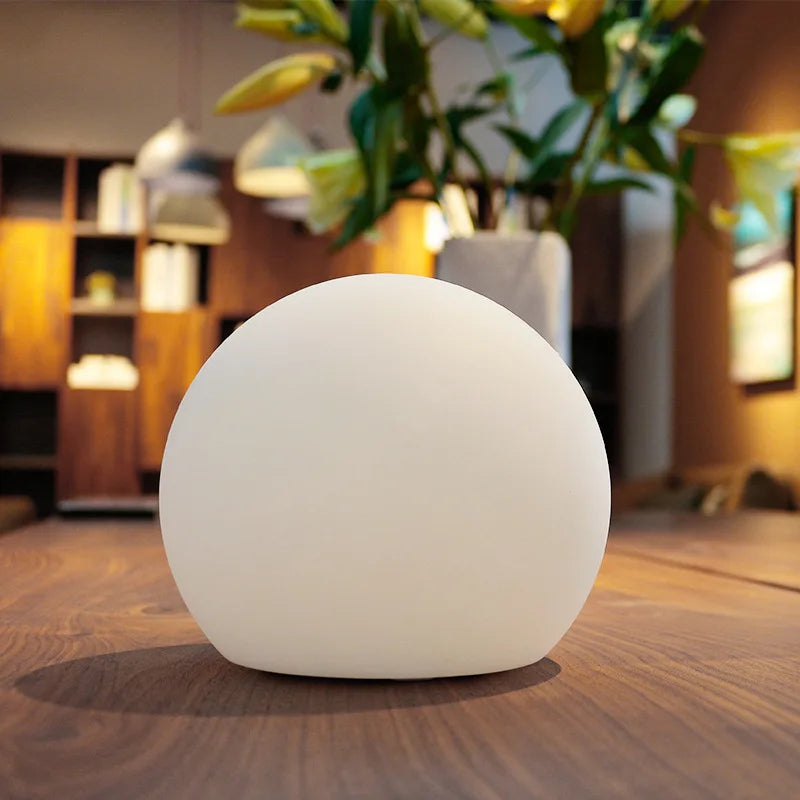 Rechargeable Color-Changing Sphere Accent Light with Remote | Cordless LED Orb for Bedroom, Living Room & Desk | 16-Color USB Table Lamp