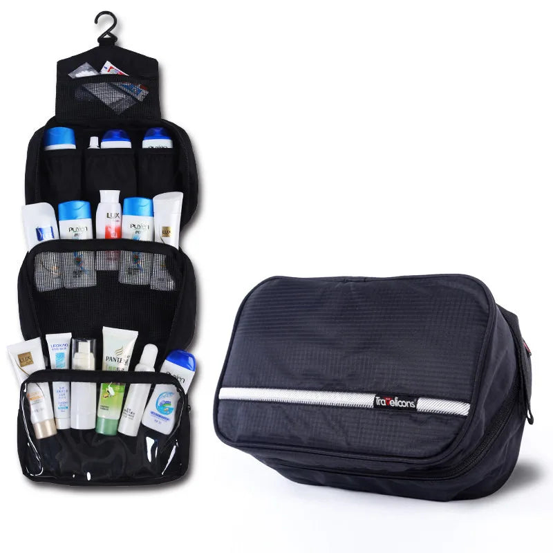 Large Water-Resistant Toiletry Bag for Travel – Spacious Organizer Pouch for Men & Women with Handle & Zippered Compartments for Gym
