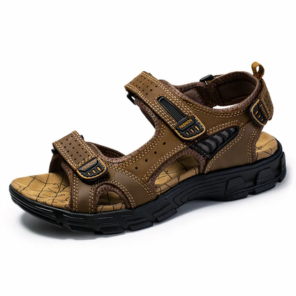 Men's Orthopedic Sandals with Arch Support for Plantar Fasciitis Relief and Knee Pain | Cushioned Footbed Slides for All-Day Comfort