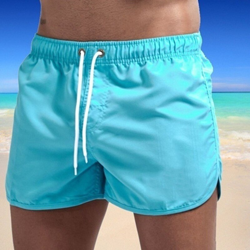 Men's Quick-Dry Swim Trunks with Drawstring & Back Pocket – Vibrant Colors for Beach & Pool