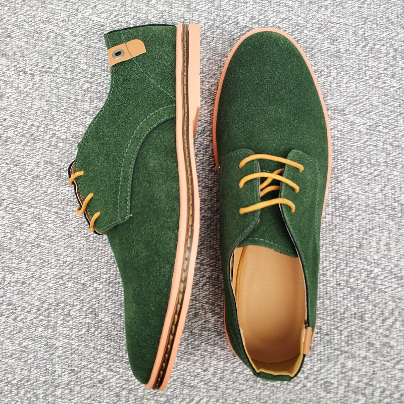 Men's Lace-Up Oxford Dress Shoes – Classic Leather Design for Work & Casual Wear, Versatile Formal Footwear