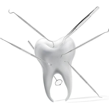 Oral Care Tools Set - Stainless Steel Dental Picks and Scrapers for Plaque Removal