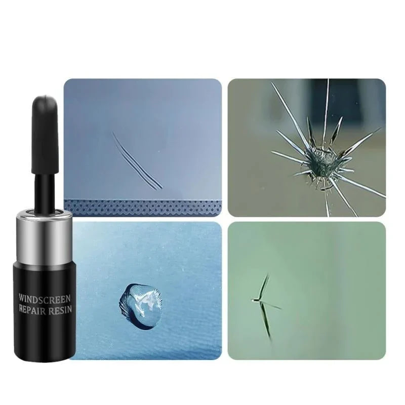 Windshield Crack Repair Kit – DIY Auto Glass Chip Fixer with Resin & Applicator for Car Windows, Mirrors & Glass Surfaces