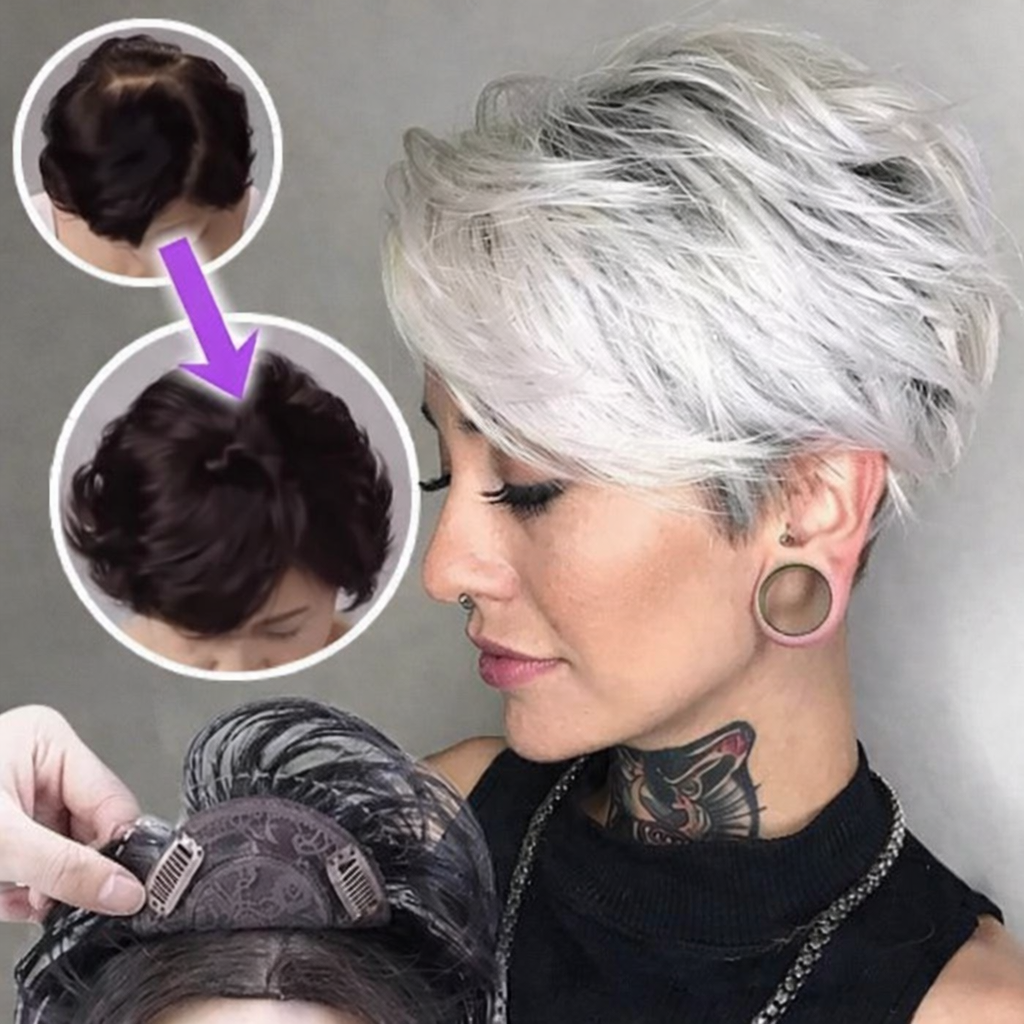 Clip-In Hair Topper for Volume and Coverage | Lightweight Synthetic Fiber Extension with Secure Clips for Thinning Hair or Crown Enhancement