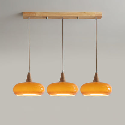 Hanging Light Fixture Metal Glass Wood Multi-Head Kitchen Island Dining Room Ceiling Lamp Indoor E26 E27 Socket Adjustable Wire Modern Home