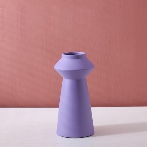 Handcrafted Bright Color Ceramic Flower Vase - Elegant Home Decor
