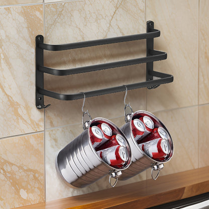 Wall-Mount Towel Bar Rack for Bathroom – Space-Saving Multi-Bar Aluminum Holder for Bath Towels & Hand Towels