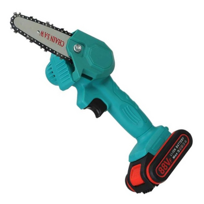 Lightweight Cordless Mini Chainsaw 1.5 lb Battery-Powered Pruner One-Handed Tree Trimmer for Garden Yard Landscaping Branch Cutting Home Out