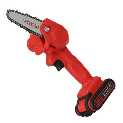 Lightweight Cordless Mini Chainsaw 1.5 lb Battery-Powered Pruner One-Handed Tree Trimmer for Garden Yard Landscaping Branch Cutting Home Out