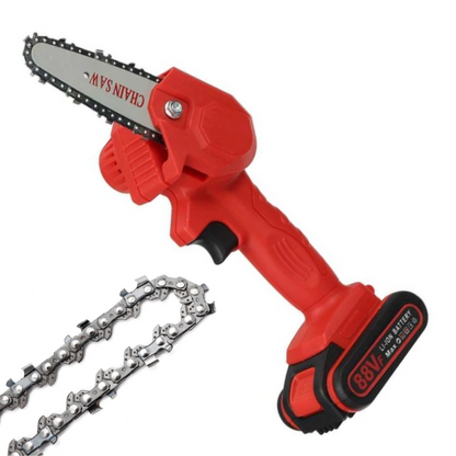 Lightweight Cordless Mini Chainsaw 1.5 lb Battery-Powered Pruner One-Handed Tree Trimmer for Garden Yard Landscaping Branch Cutting Home Out