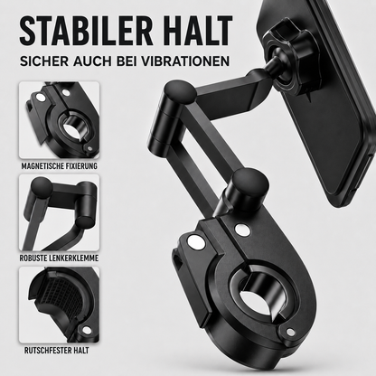Waterproof Motorcycle Phone Mount with 360° Rotation for Bikes & Scooters – Universal Holder for Smartphones up to 6.7 Inches