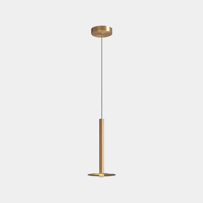 Slim Gold Tube LED Ceiling Light for Kitchen Island & Dining Room – Adjustable Drop Height, 1-5 Heads, Modern Minimalist Design