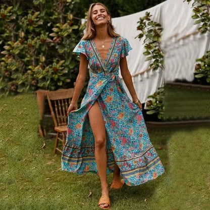 BREEZEFLOW – Floral Beach Cover-Up with Soft Flowing Fit