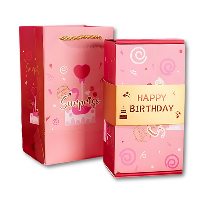 Pop-Up Surprise Gift Box with Spring-Loaded Compartments for Money, Notes & Keepsakes – Heart-Shaped DIY Present