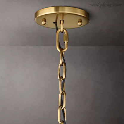 Crystal Prism Ring Chandelier 59-Inch 14-Light Statement Fixture for Dining Room Living Room Foyer Adjustable Height Brass Black Steel