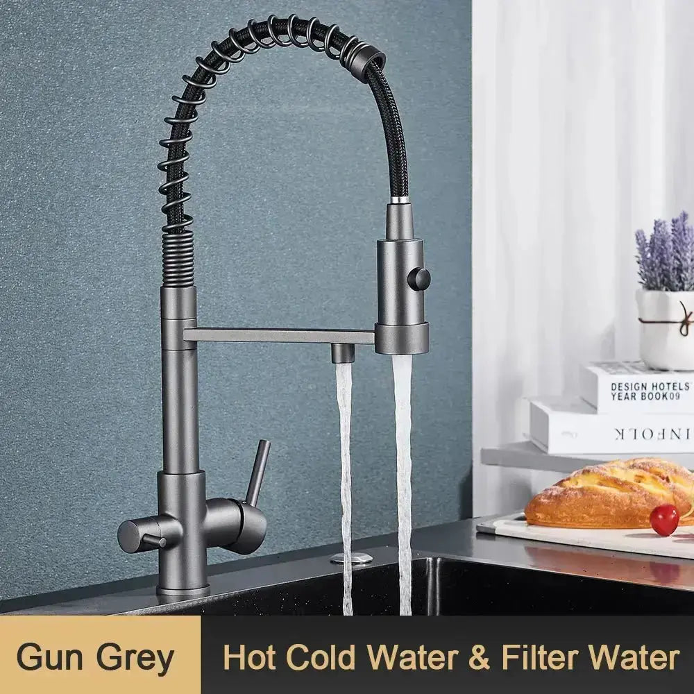 Harmony | 3-Way Pull-Down Kitchen Faucet with Smooth Spray Head | Dual-Handle Control for Versatile Water Access