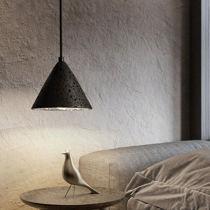 Stone Hanging Lamp E26 40W Natural Texture Overhead Light for Island Counter Breakfast Nook Focused Downlight