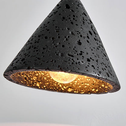 Stone Hanging Lamp E26 40W Natural Texture Overhead Light for Island Counter Breakfast Nook Focused Downlight