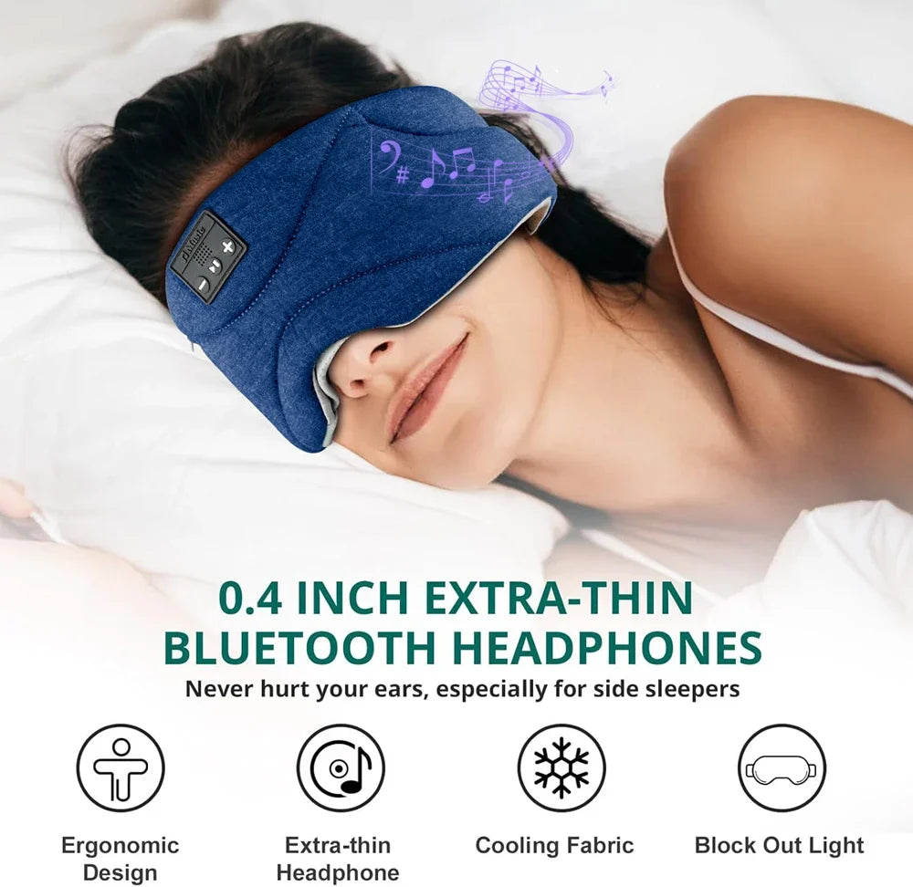 ComfortZone | Bluetooth Sleep Eye Mask with 100% Light Block & Soft Speakers | Perfect for Side Sleepers