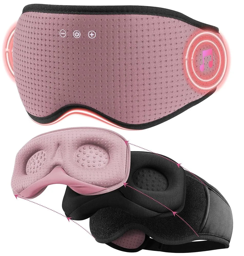 DreamGuard | Bluetooth 3D Sleep Mask with Light Blocking & Breathable Fabric | Perfect Eye Protector for Office Naps