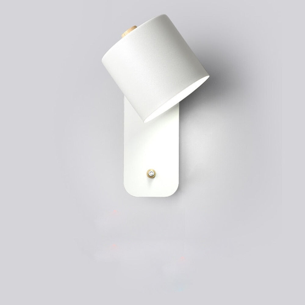 Metal Wall Sconce with On/Off Switch – LED Reading Light for Bedroom, Living Room & Hallway – Modern Minimalist Lighting Fixture