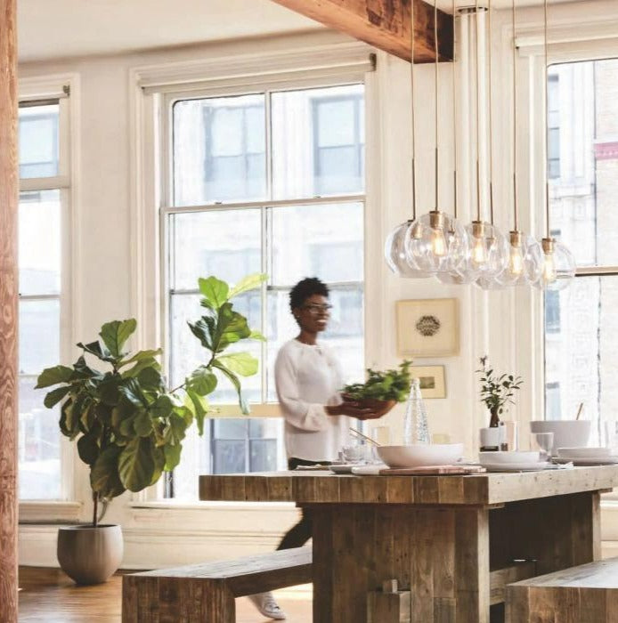 Stylish Brass Pendant Light with Glass Shade