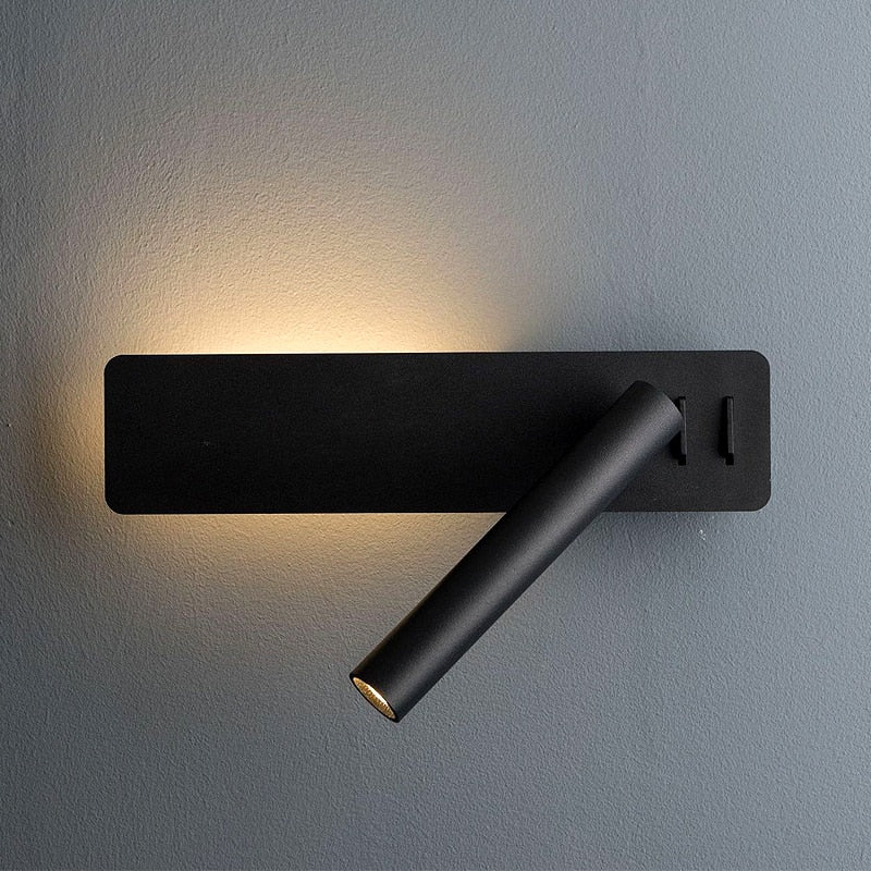 Swivel LED Reading Wall Light for Bedroom Nightstand with Adjustable Brightness Directional Sconce Lamp for Bedside Book Lighting