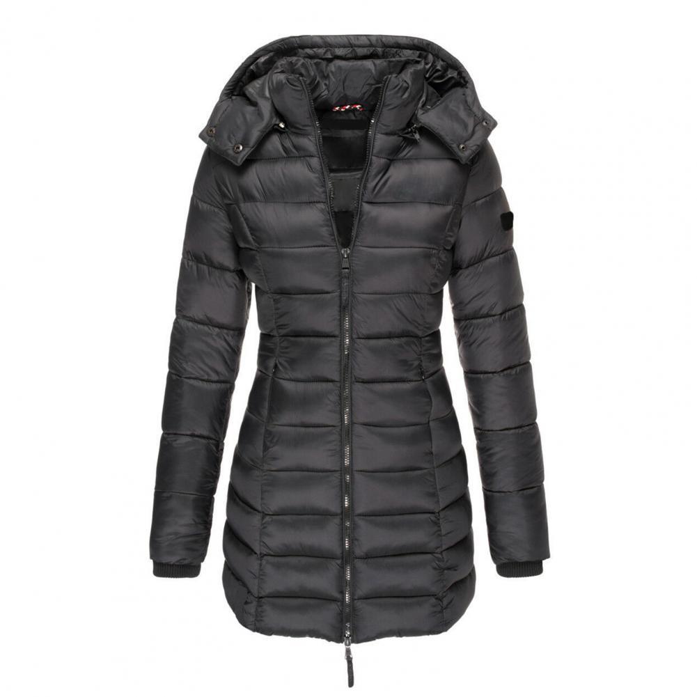 Women's Hooded Trench Coat – Oversized Warm Jacket for Fall Winter Spring – Water-Resistant Long Windbreaker