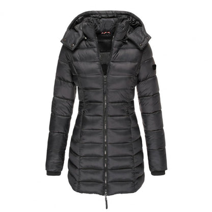Women's Hooded Trench Coat – Oversized Warm Jacket for Fall Winter Spring – Water-Resistant Long Windbreaker