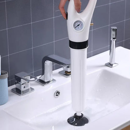 Pneumatic Drain Blaster Tool with Multiple Attachments for Toilets, Sinks & Tubs – Air-Powered Unclogger Kit for Home Plumbing Maintenance