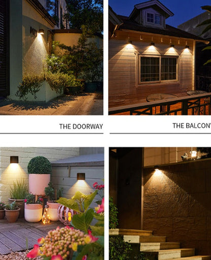 Ortekor GlowBeam | Solar Outdoor Wall Lamp with Intelligent Sensor | Weather-Resistant Design for Eco-Friendly Ambiance