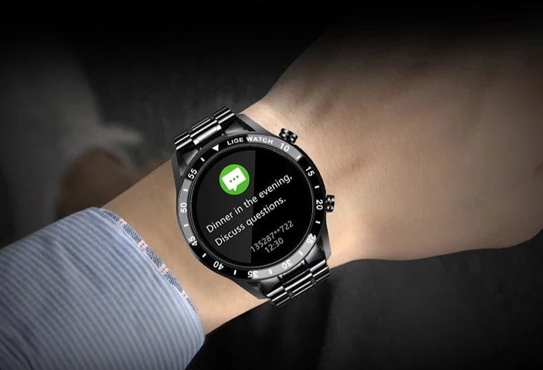 4G Smartwatch with Built-In Calling & Keypad – Metal Band Wrist Phone for Calls, Messaging & Fitness Tracking