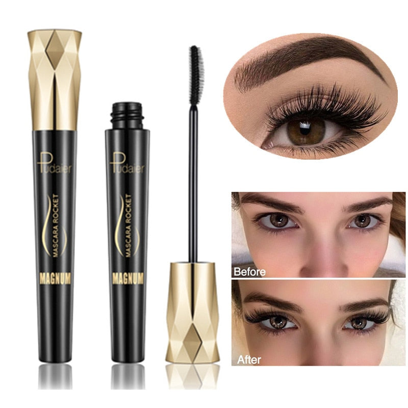 Fiber Lash Mascara for Lengthening & Volume - Smudge-Proof Formula for All-Day Wear - Hypoallergenic Eye Makeup for Sensitive Eyes &
