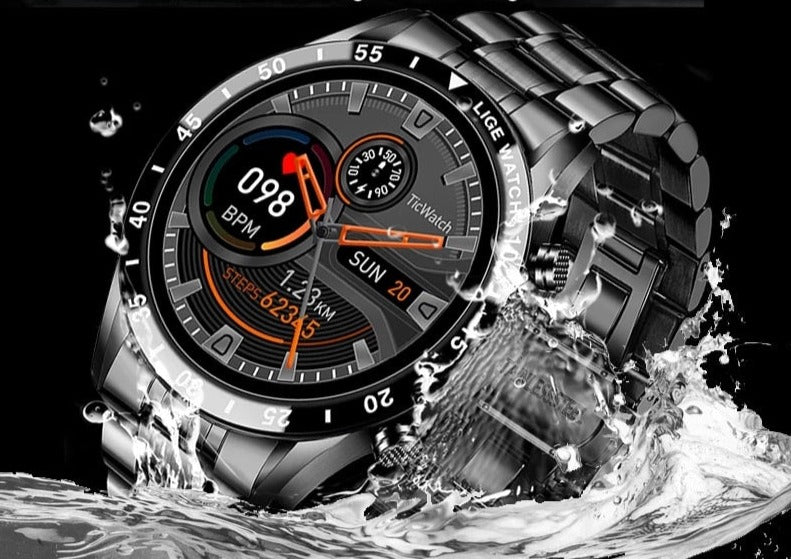 4G Smartwatch with Built-In Calling & Keypad – Metal Band Wrist Phone for Calls, Messaging & Fitness Tracking