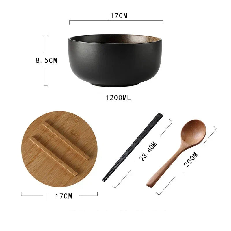 Red Glazed Ceramic Serving Bowls 7.9 Inch 4-Piece Set for Soups Salads Stews Family Meals Everyday Tableware Dining Room Kitchen