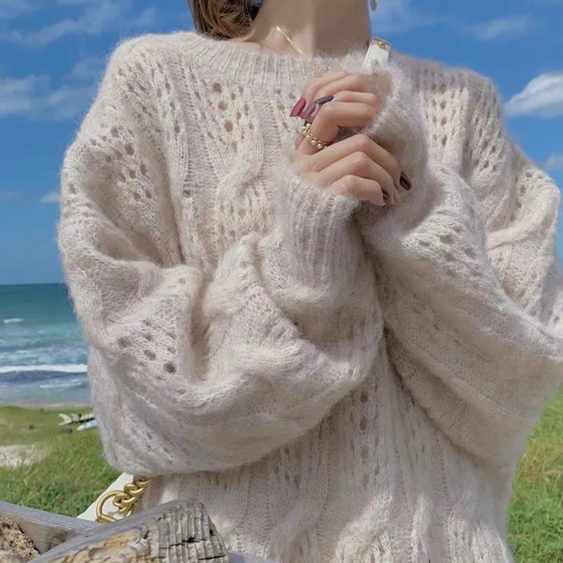 Open-Knit Pullover Sweater for Women – Lightweight Layering Top with Casual Style – Soft Comfort Knit – Versatile Fashion Piece