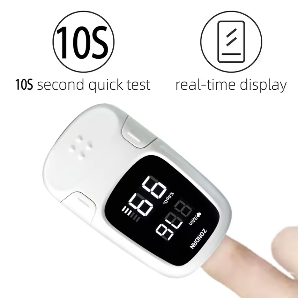 Health Monitor | Digital Oximeter with LED Display | Compact Fingertip Device for Easy Monitoring