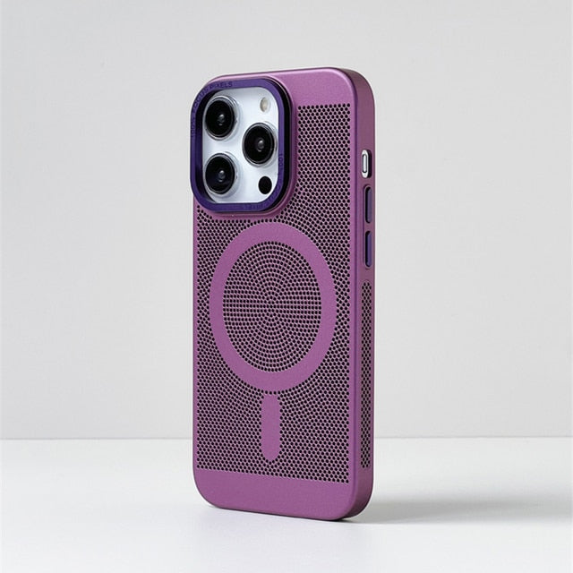 Cooling iPhone Case with MagSafe – Raised Edge Protection for Camera & Screen – Shock-Absorbing TPU Design for Daily Use